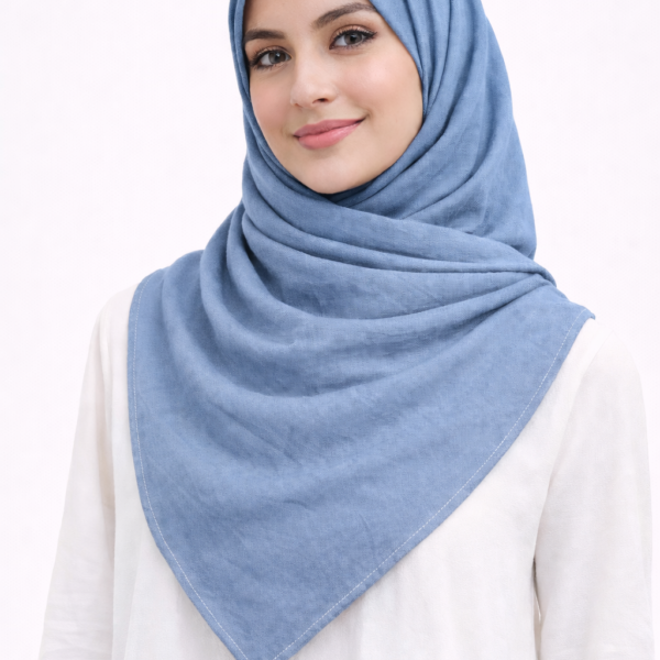 bambu kreş kare eşarp mavi