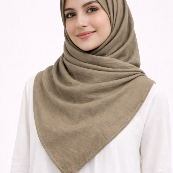 bambu kreş kare eşarp haki