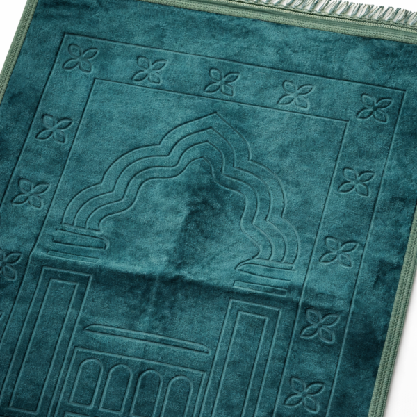 peluş seccade yeşil