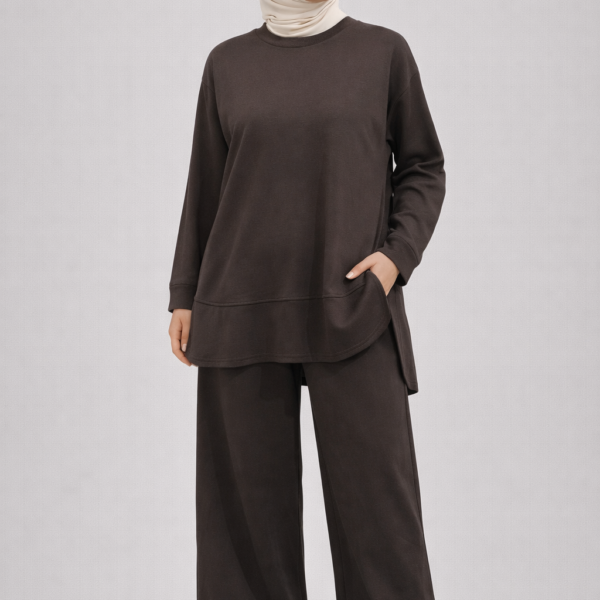 basic comfort alt Üst takım kahverengi