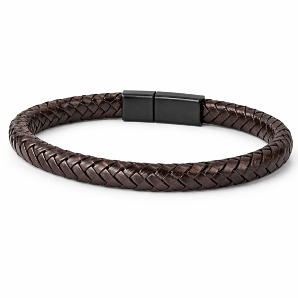 kahverengi Örgü deri bileklik