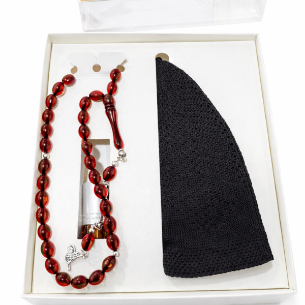 hac ve umre hediyelik tesbih koku takke seti